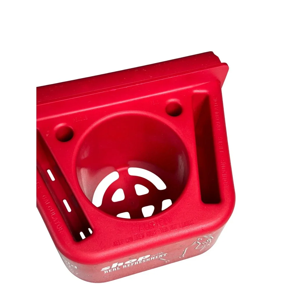 Coca Cola Shopping Cart‎ Caddy Organizer Cup Holder Pouch Red Plastic
